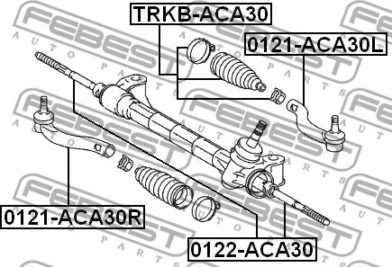 Febest 0122-ACA30 - Articulación axial, barra de acoplamiento parts5.com