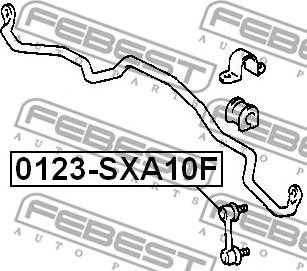 Febest 0123-SXA10F - Stange / Strebe, Stabilisator parts5.com