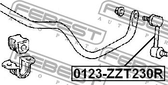 Febest 0123-ZZT230R - Tyč / vzpěra, stabilizátor parts5.com