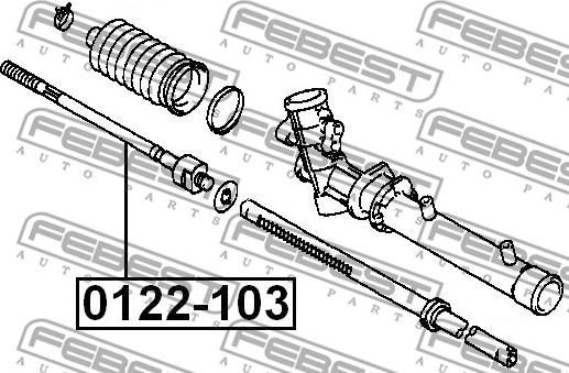 Febest 0122-103 - Articulación axial, barra de acoplamiento parts5.com