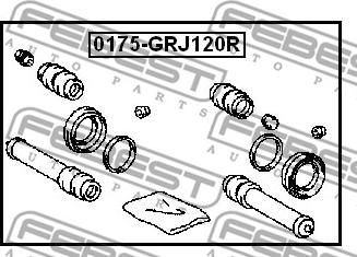 Febest 0175-GRJ120R - Zestaw naprawczy, zacisk hamulca parts5.com