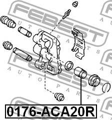 Febest 0176-ACA20R - Piston, fren kaliperi parts5.com