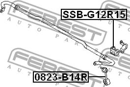 Febest 0823-B14R - Stabilisaator,Stabilisaator parts5.com