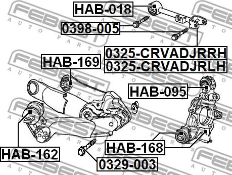 Febest 0398-005 - Vis, bras transversal parts5.com