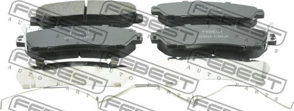 Febest 0301-CRVF - Тормозные колодки, дисковые, комплект parts5.com