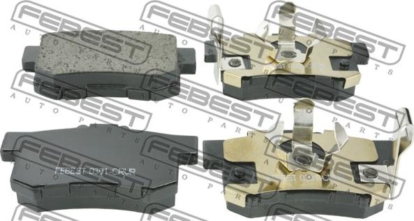 Febest 0301-CRVR - Σετ τακάκια, δισκόφρενα parts5.com