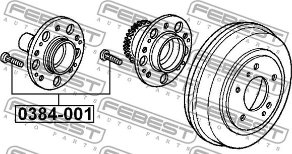 Febest 0384-001 - Bolt roata parts5.com