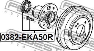 Febest 0382-EKA50R - Glavčina kotača parts5.com