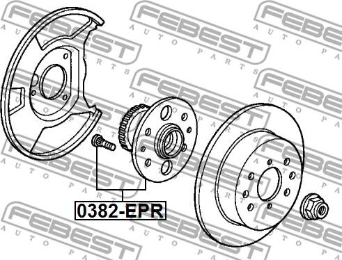 Febest 0382-EPR - Glavčina kotača parts5.com