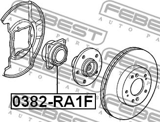 Febest 0382-RA1F - Piasta koła parts5.com