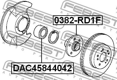 Febest DAC45844042 - Колесен лагер parts5.com