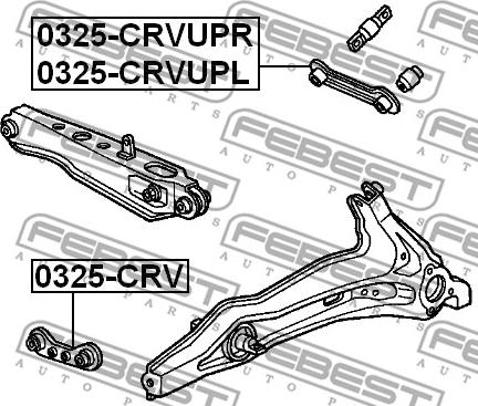 Febest 0325-CRV - Upravljač, ovjes kotača parts5.com