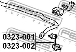 Febest 0323-002 - Tyč / vzpěra, stabilizátor parts5.com