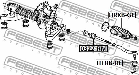 Febest 0322-RM - Rotule de direction intérieure, barre de connexion parts5.com