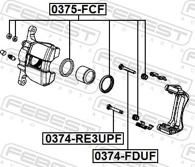 Febest 0375-FCF - Set za popravku, kočione čeljusti parts5.com