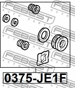 Febest 0375-JE1F - Kit de réparation, étrier de frein parts5.com