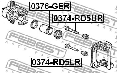 Febest 0376-GER - Πιστόνι, δαγκάνα φρένων parts5.com