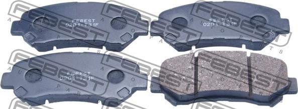 Febest 0201-T31F - Brake Pad Set, disc brake parts5.com