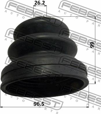 Febest 0217-S50R - Faltenbalg, Antriebswelle parts5.com