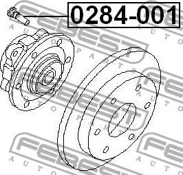 Febest 0284-001 - Perno de rueda parts5.com