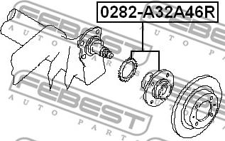 Febest 0282-A32A46R - Butuc roata parts5.com