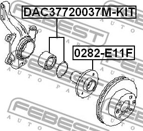 Febest 0282-E11F - Buje de rueda parts5.com