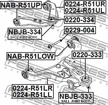 Febest 0229-004 - Camber Correction Screw parts5.com