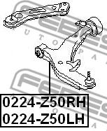 Febest 0224-Z50RH - Рычаг подвески колеса parts5.com