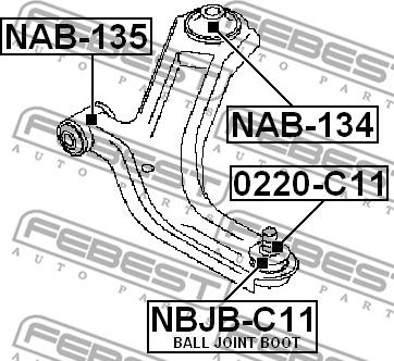 Febest 0220-C11 - Ball Joint parts5.com