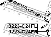 Febest 0223-C24FR - Drążek / wspornik, stabilizator parts5.com