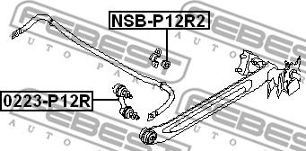 Febest 0223-P12R - Rod / Strut, stabiliser parts5.com