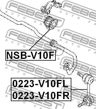 Febest NSB-V10F - Bearing Bush, stabiliser parts5.com