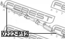 Febest 0222-P12 - Axiális csukló, vezetőkar parts5.com