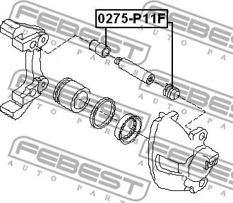 Febest 0275-P11F - Маншон, водач на спирачния апарат parts5.com