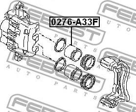 Febest 0276-A33F - Dugattyú, féknyereg parts5.com