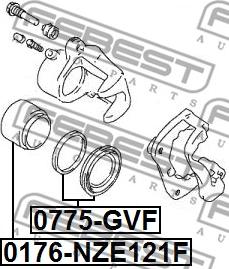 Febest 0775-GVF - Komplet za popravak, kočno sedlo parts5.com