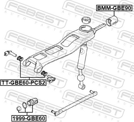 Febest 1999-GBE60 - Set reparatie, levier cutie de viteze parts5.com