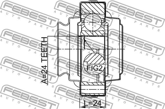 Febest 1911-E87R - Set articulatie, planetara parts5.com