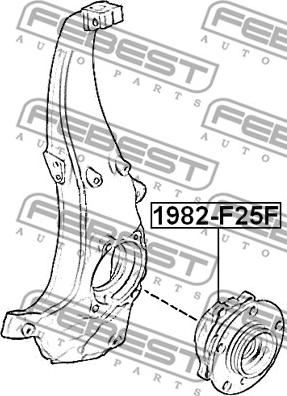 Febest 1982-F25F - Piasta koła parts5.com