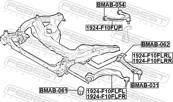 Febest 1924-F10FLFL - Brat, suspensie roata parts5.com