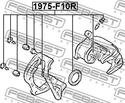 Febest 1975-F10R - Repair Kit, brake caliper parts5.com