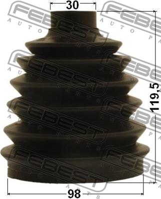 Febest 1617P-164S - Fuelle, árbol de transmisión parts5.com