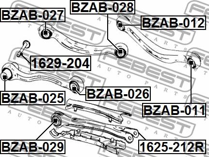 Febest 1629-204 - Tornillo corrector de inclinación parts5.com