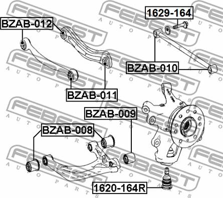 Febest 1629-164 - Tornillo corrector de inclinación parts5.com