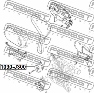 Febest 1090-J300 - Napinák ozubeného remeňa parts5.com