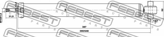 Febest 18656540R - Amortiguador parts5.com