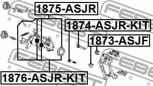 Febest 1875-ASJR - Ремкомплект, тормозной суппорт parts5.com