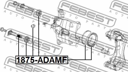 Febest 1875-ADAMF - Juego de reparación, pinza de freno parts5.com