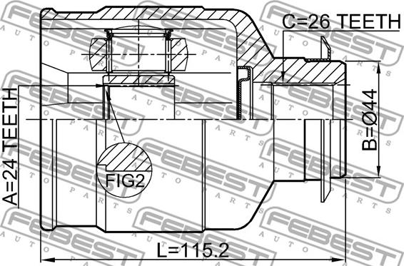 Febest 1211-IX354WDRH - Set articulatie, planetara parts5.com