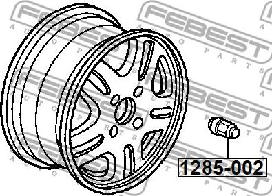 Febest 1285-002 - Tekerlek somunu parts5.com